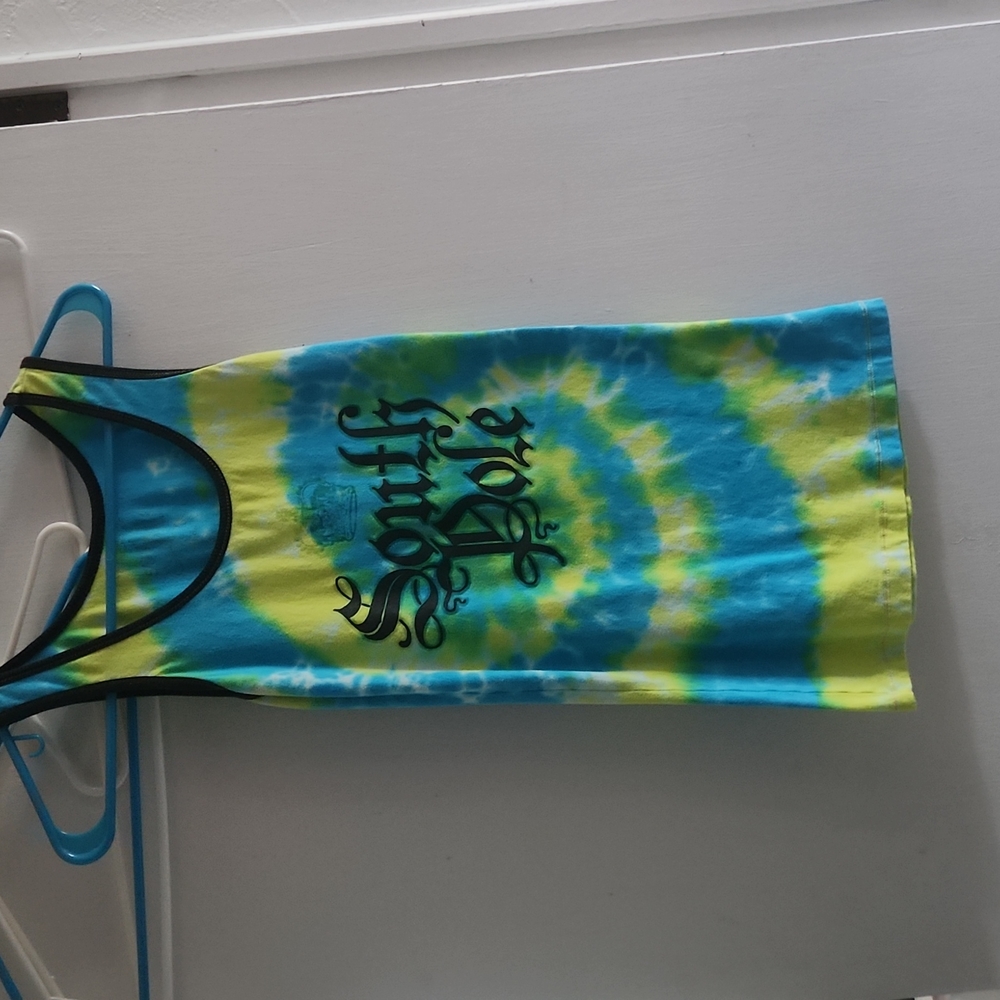 Custom made tie dye south pole tank top